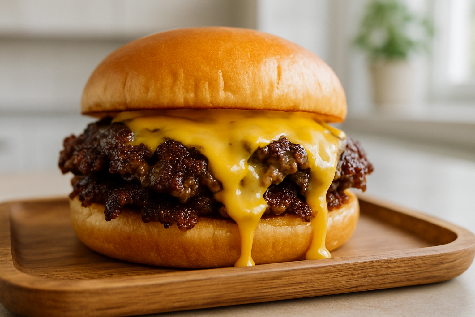 smash burger au cheddar vieilli