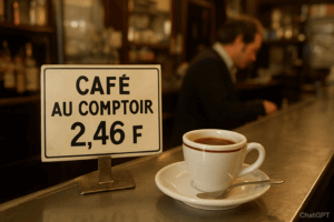 prix d'un café en franc en 1980