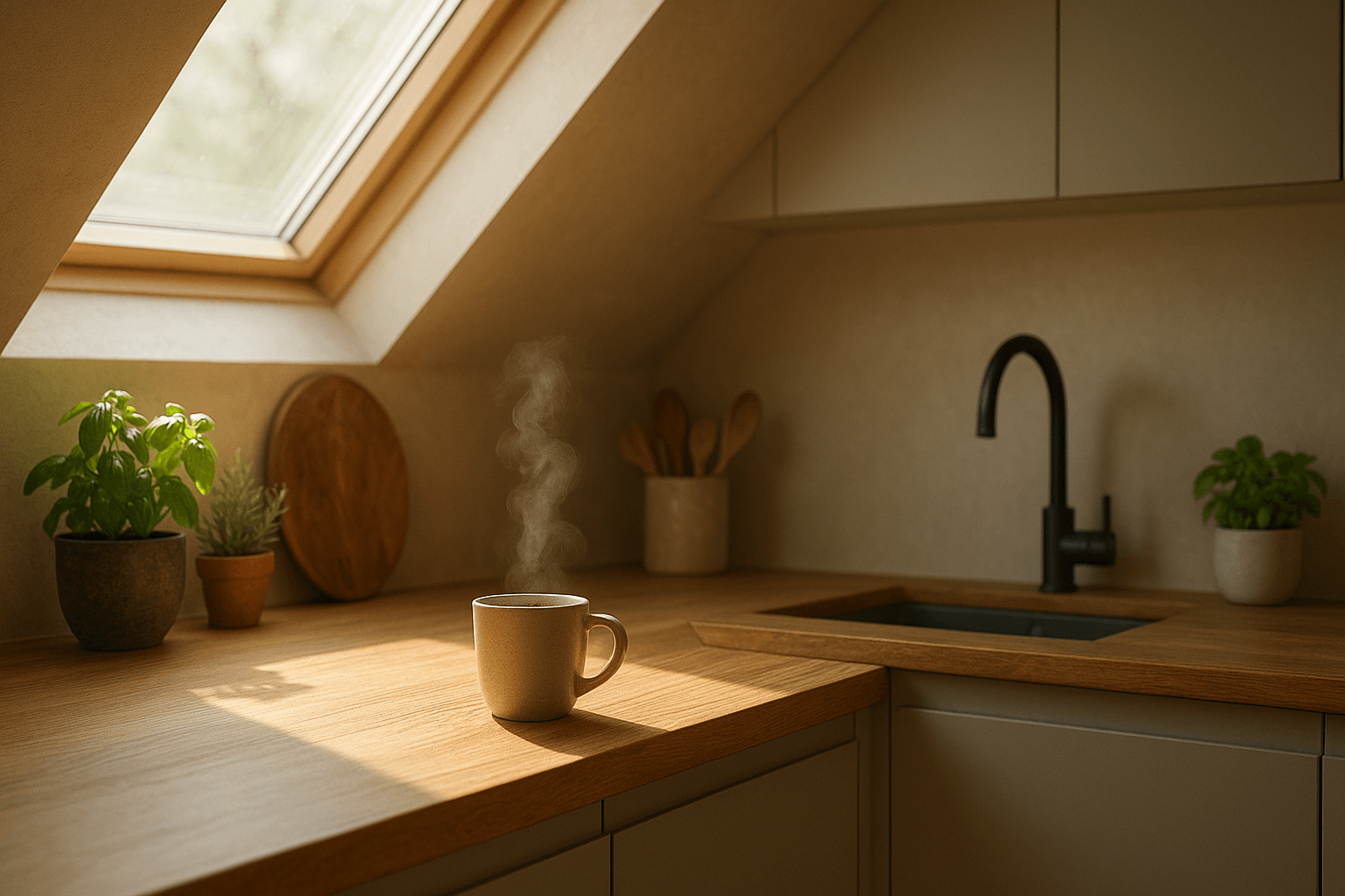 Comment aménager une cuisine sous pente ?