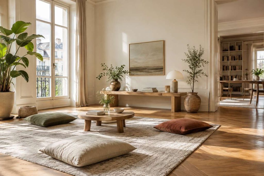 Vivre sans canapé : mon guide pour un salon qui respire