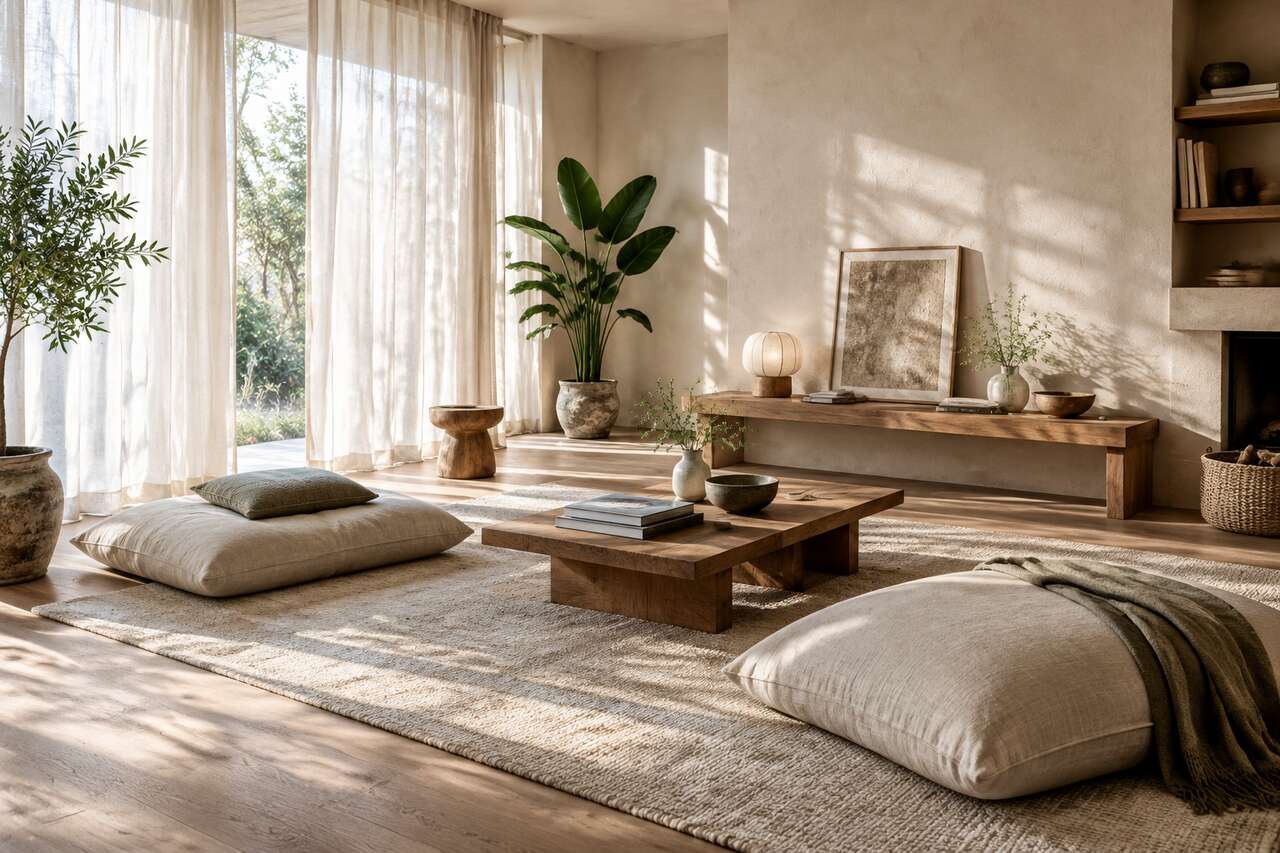 Cr&eacute;er une ambiance cocooning sans canap&eacute; : mati&egrave;res, lumi&egrave;re et micro-confort