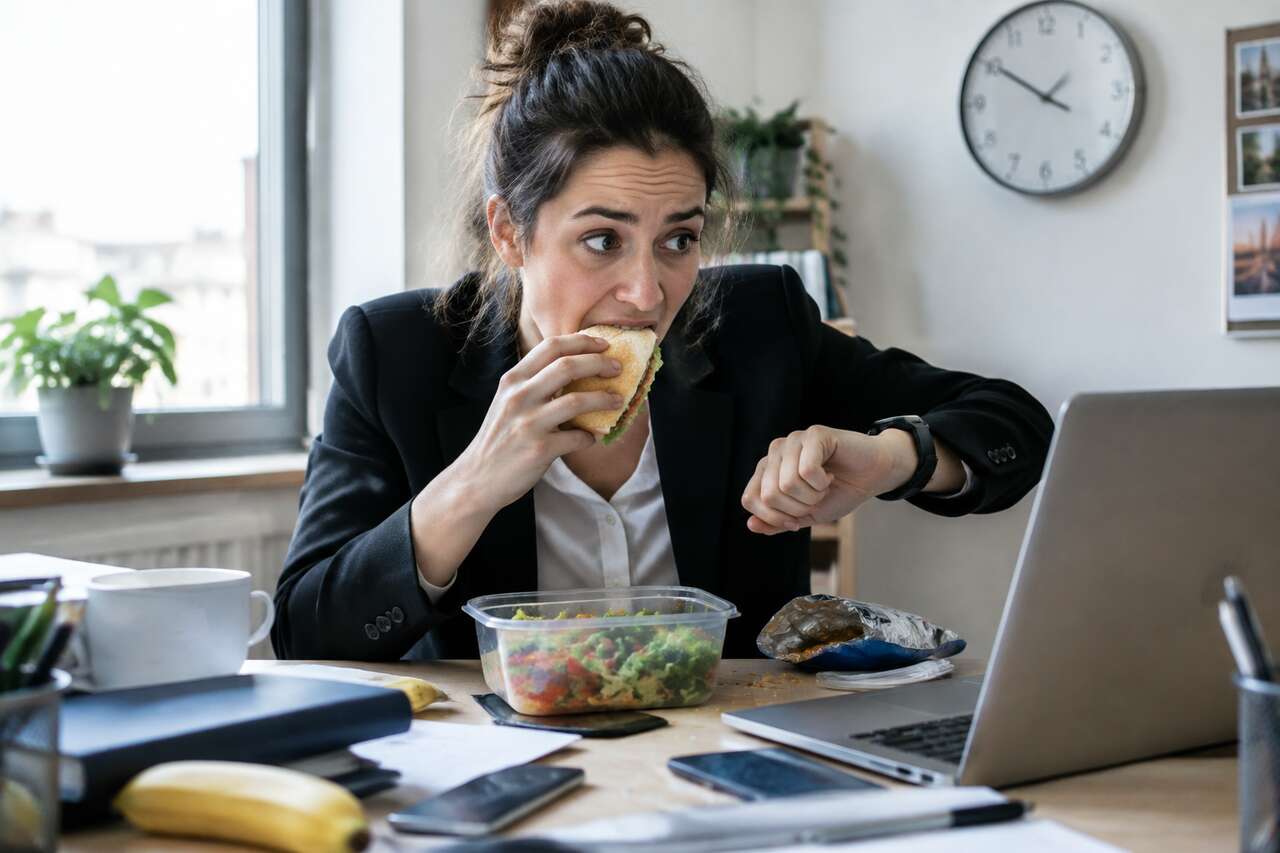 Stress, grignotage et repas exp&eacute;di&eacute;s: un cercle vicieux fr&eacute;quent