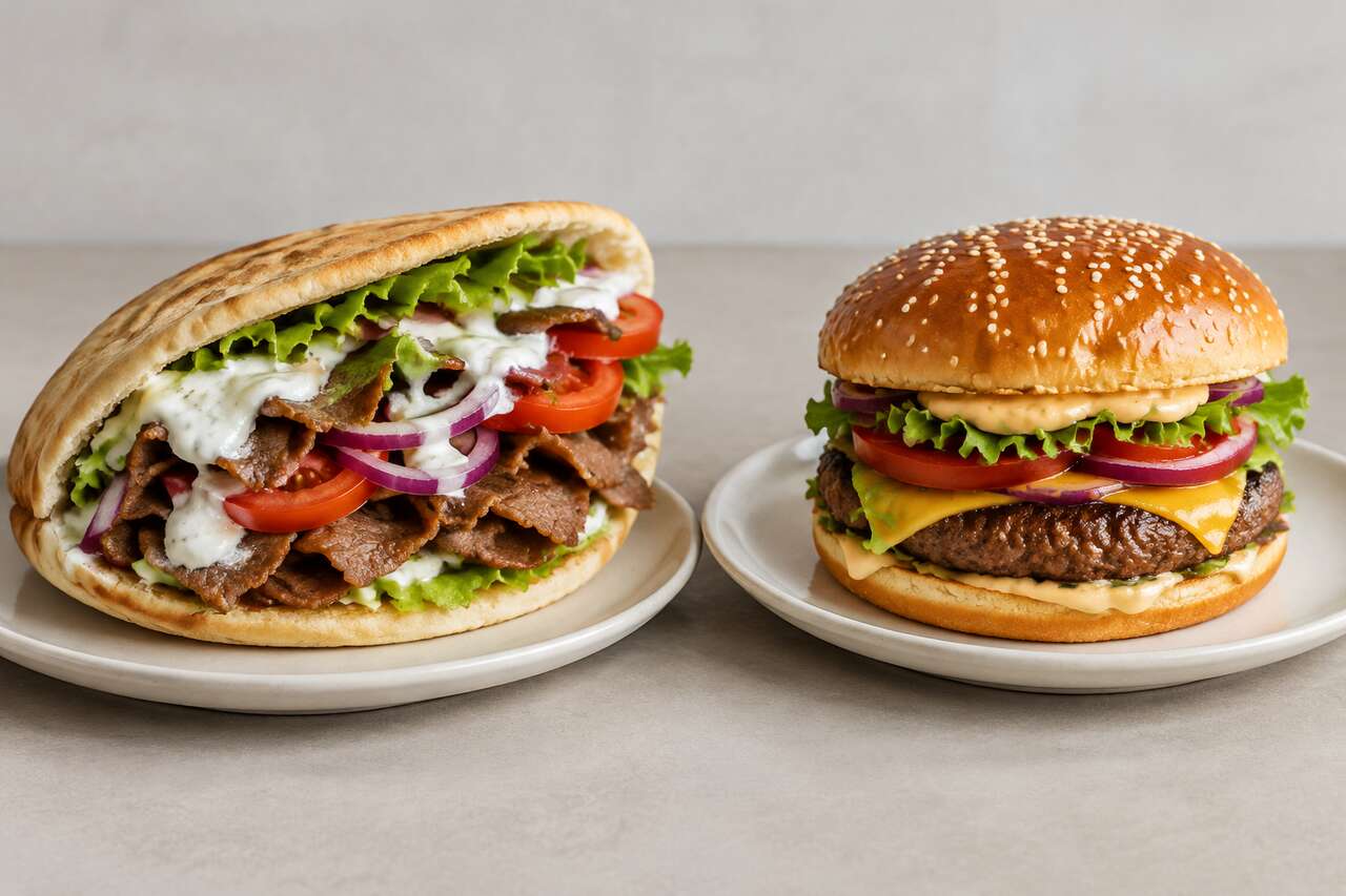 Kebab vs burger : comparaison des lipides à portion équivalente Kebab vs burger : comparaison des lipides à portion équivalente