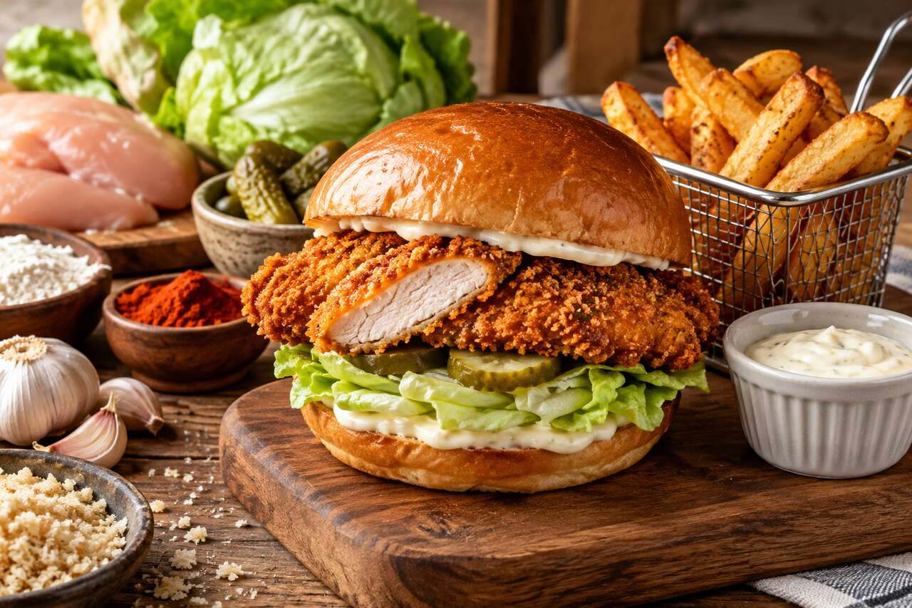Recette de burger au poulet : comment obtenir une panure croustillante ?