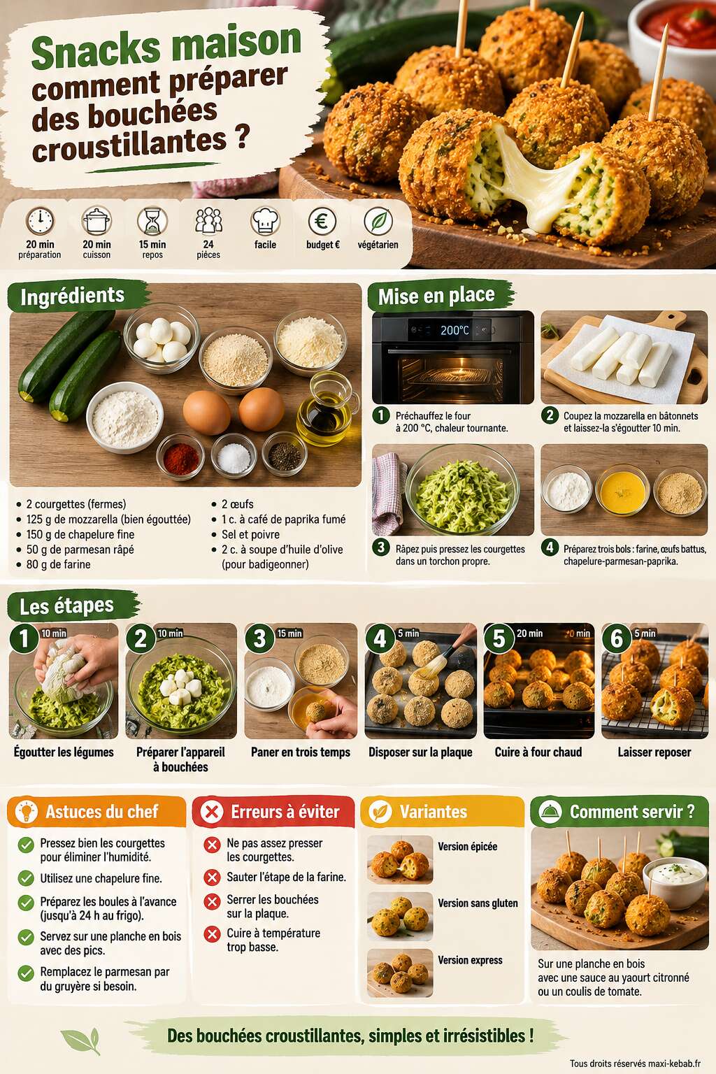 Fiche recette Snacks maison : comment pr&eacute;parer des bouch&eacute;es croustillantes ?