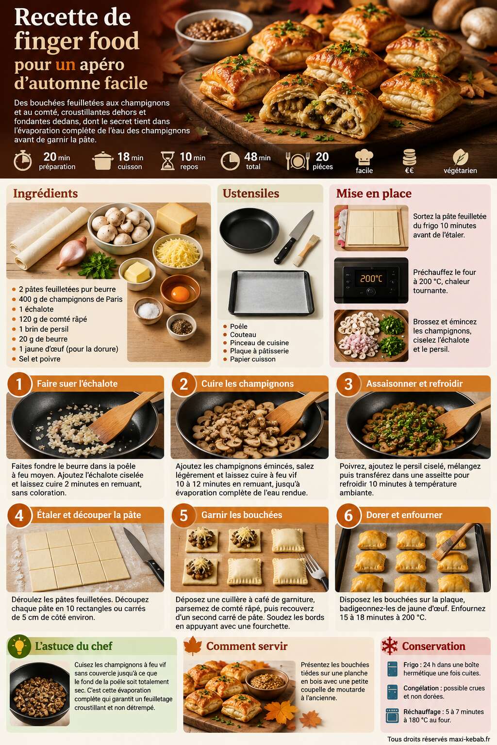 Fiche recette Recette de finger food pour un apéro d’automne facile Fiche recette Recette de finger food pour un apéro d’automne facile
