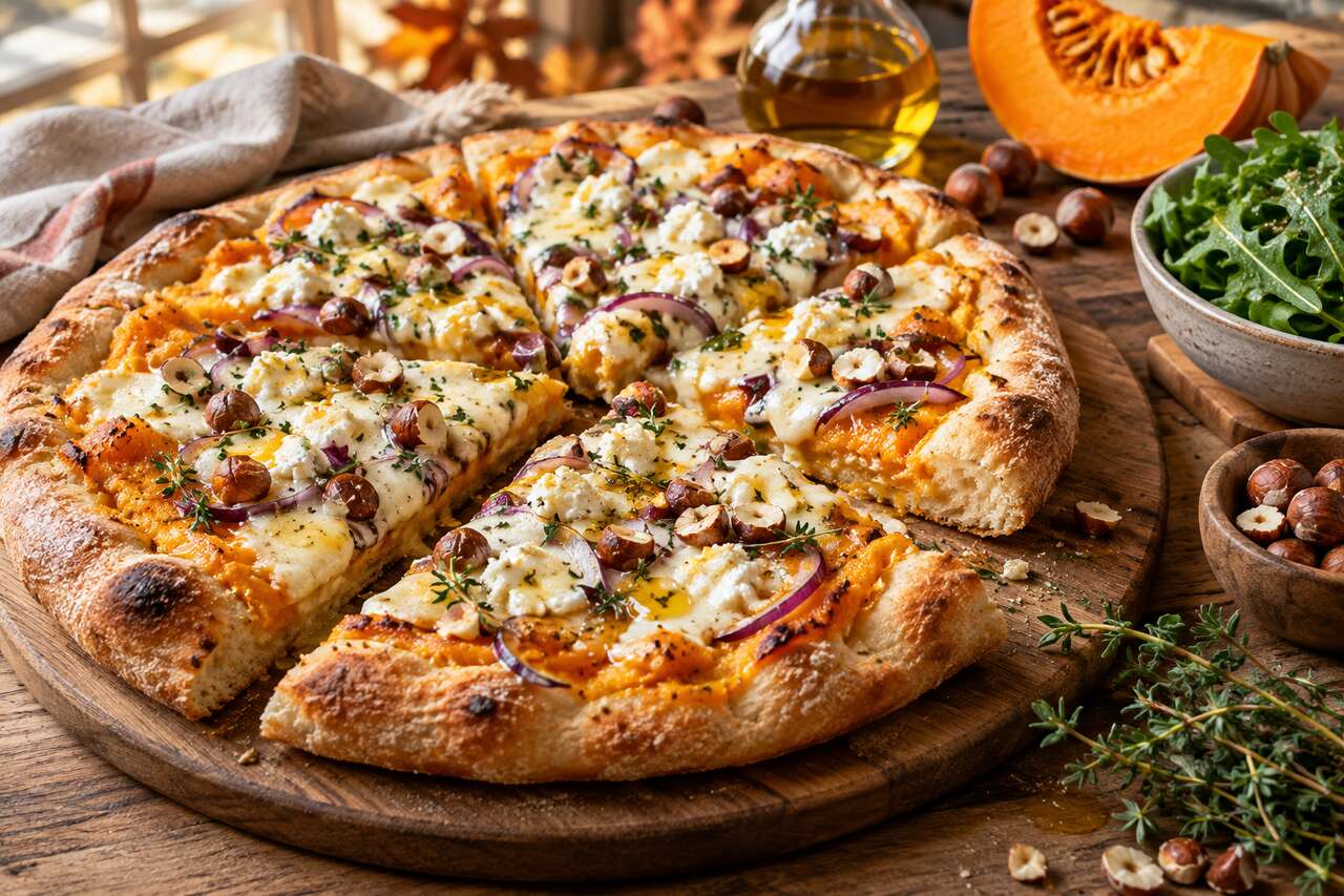 Recette de pizza au potimarron pour un dîner d’automne rapide
