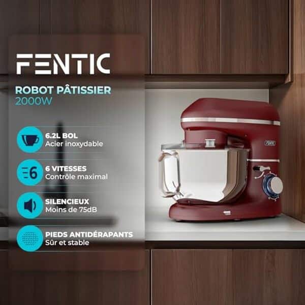 Découvrez notre test détaillé du robot pâtissier Fentic 2000W : puissance, performances et fonctionnalités pour tous vos projets de pâtisserie maison.