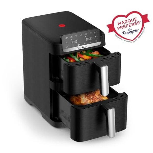 Découvrez notre test complet de la friteuse à air Moulinex Easy Fry Dual Crispy Stack 10 l noire : performances, avantages et inconvénients pour bien choisir.