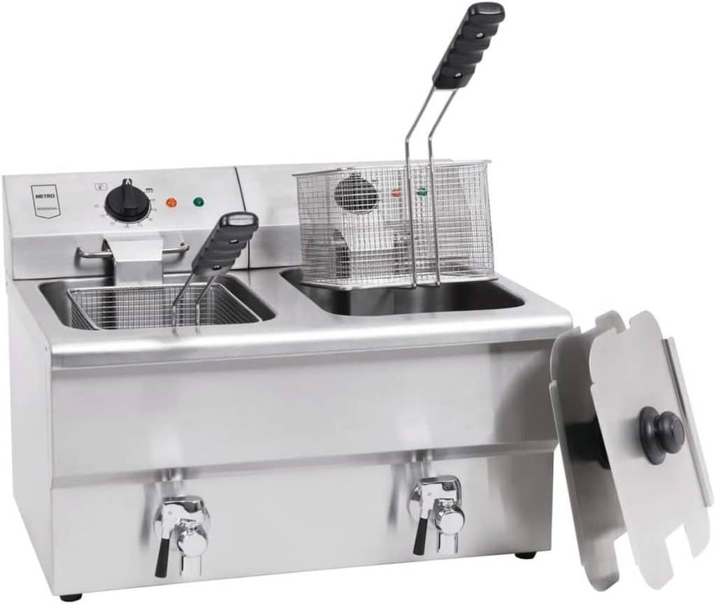 Test de la double friteuse METRO Professional GDF5028 en acier inoxydable