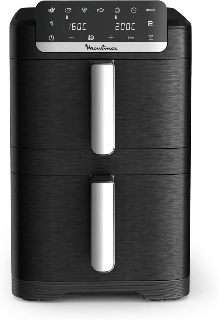 Test de la friteuse à air Moulinex Easy Fry Dual Crispy Stack 10 l noire