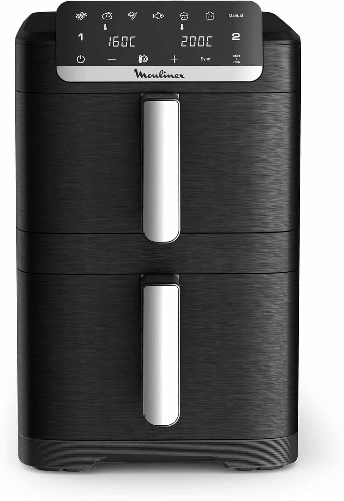 Test de la friteuse à air Moulinex Easy Fry Dual Crispy Stack 10 l noire