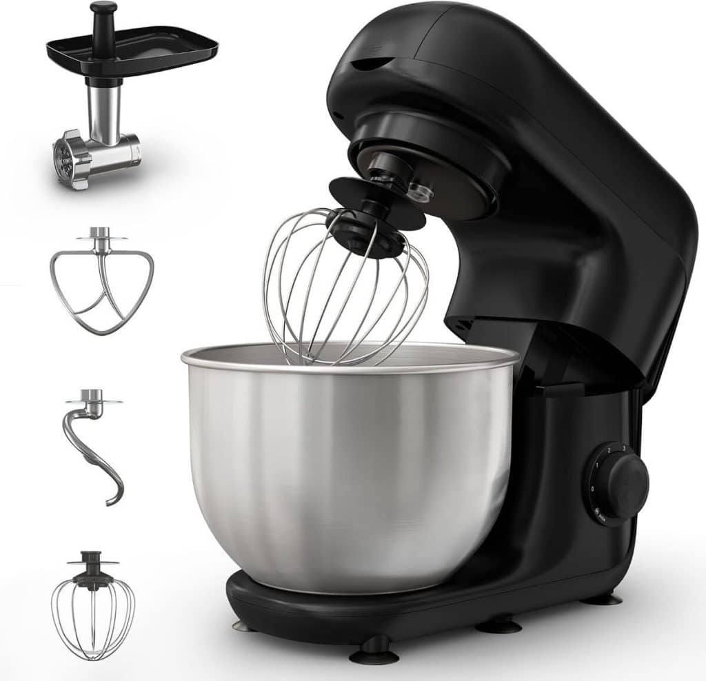 Test du robot pâtissier Moulinex Bake Essential : performance inox noire 4.8 l