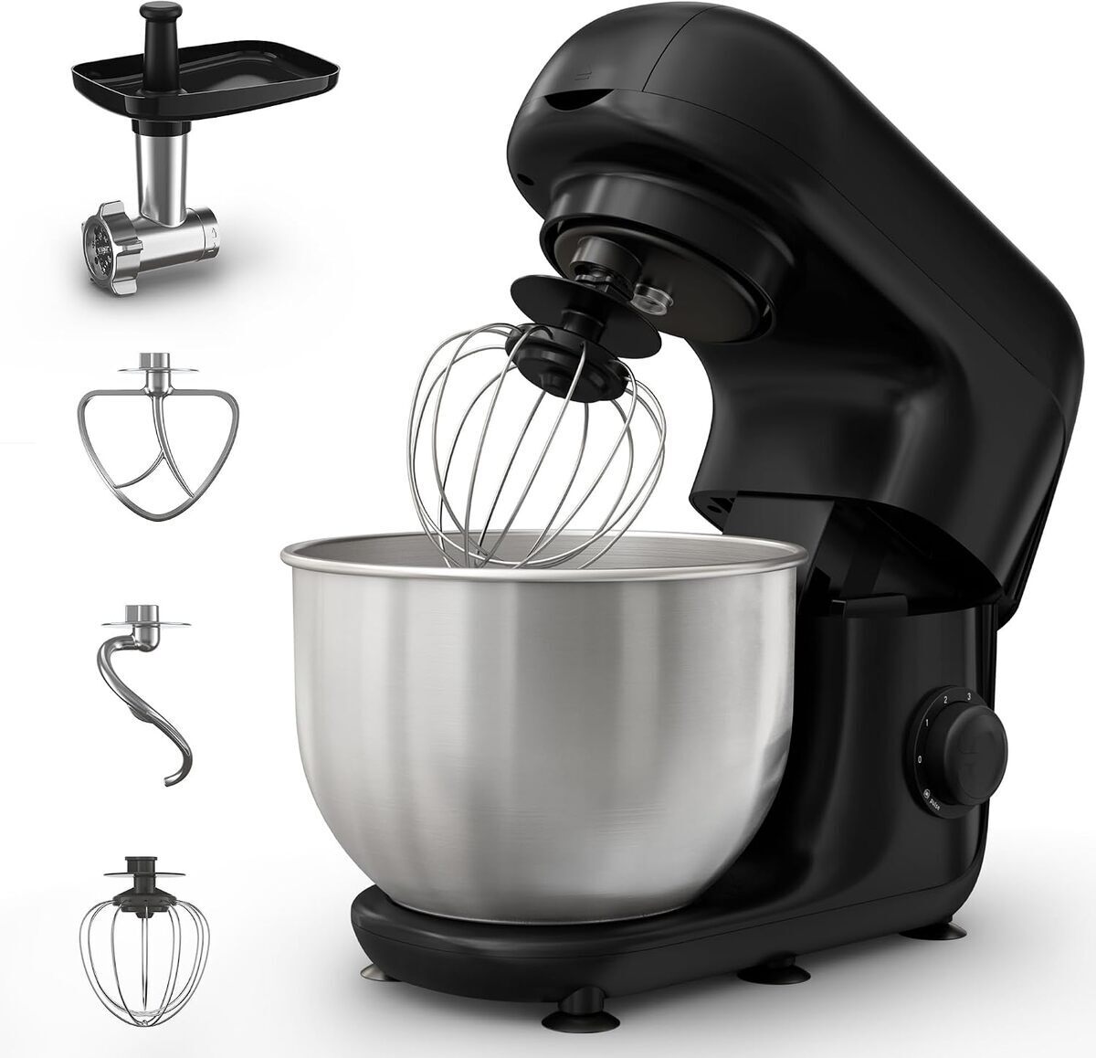 Test du robot pâtissier Moulinex Bake Essential : performance inox noire 4.8 l